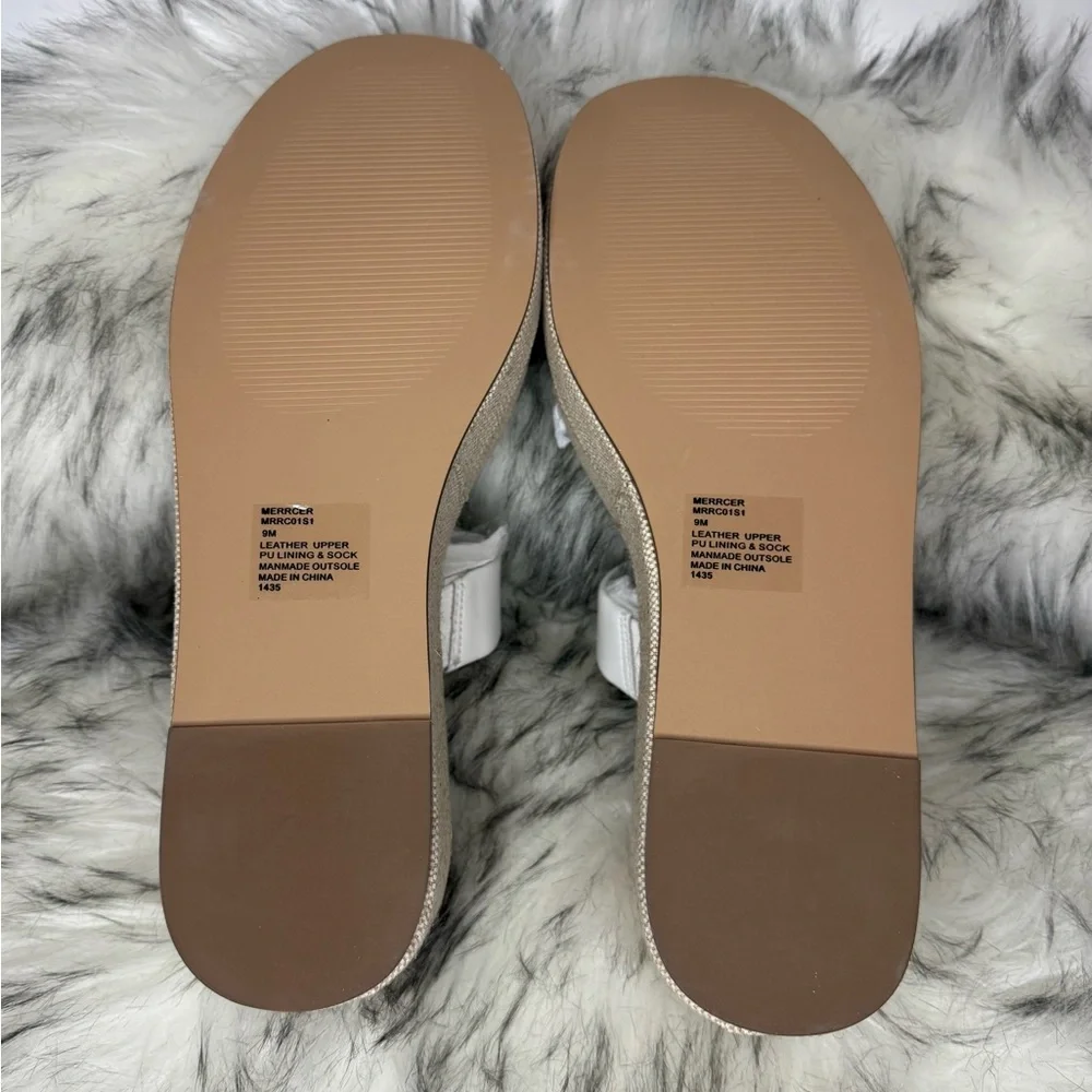 Steve Madden NIB White Leather Platform Wedge Sandal